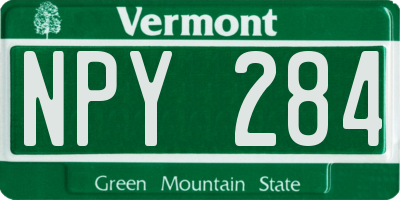 VT license plate NPY284