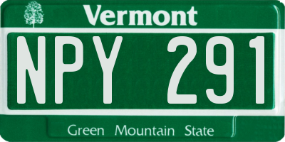 VT license plate NPY291