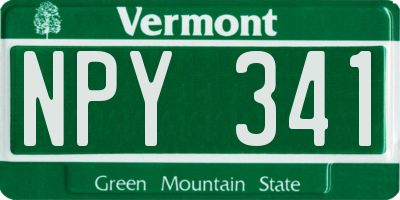 VT license plate NPY341