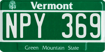 VT license plate NPY369