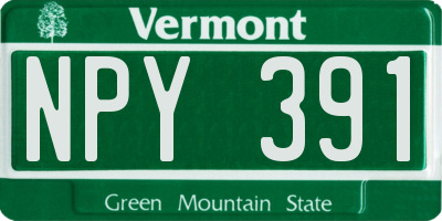 VT license plate NPY391