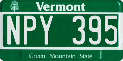 VT license plate NPY395