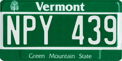 VT license plate NPY439