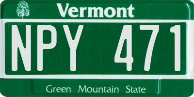 VT license plate NPY471