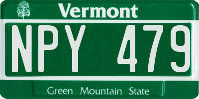 VT license plate NPY479