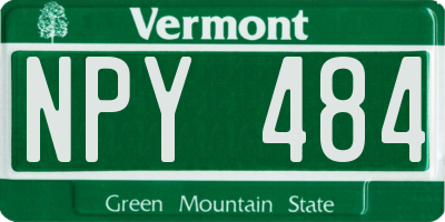 VT license plate NPY484