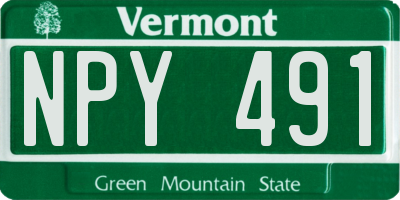 VT license plate NPY491