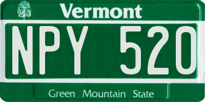 VT license plate NPY520