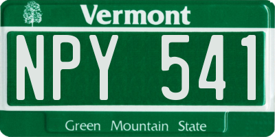 VT license plate NPY541