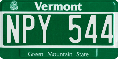 VT license plate NPY544