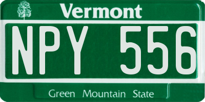 VT license plate NPY556