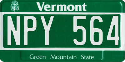 VT license plate NPY564