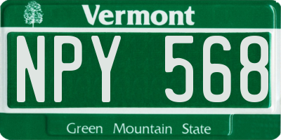 VT license plate NPY568