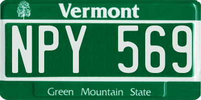VT license plate NPY569
