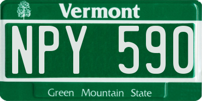 VT license plate NPY590