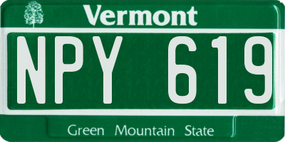 VT license plate NPY619