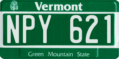 VT license plate NPY621