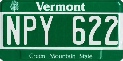 VT license plate NPY622