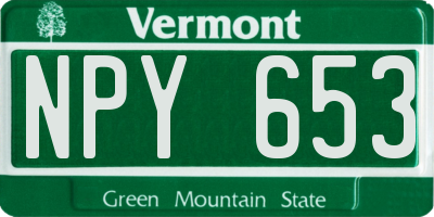 VT license plate NPY653