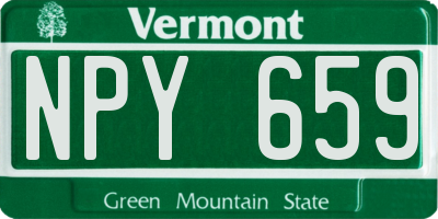 VT license plate NPY659