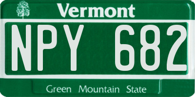 VT license plate NPY682
