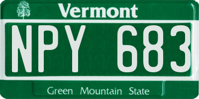 VT license plate NPY683