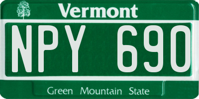 VT license plate NPY690