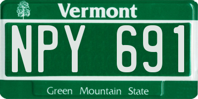 VT license plate NPY691