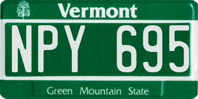 VT license plate NPY695