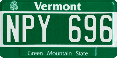 VT license plate NPY696