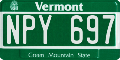 VT license plate NPY697