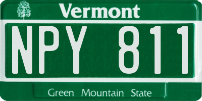 VT license plate NPY811
