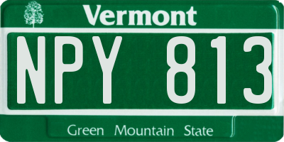 VT license plate NPY813
