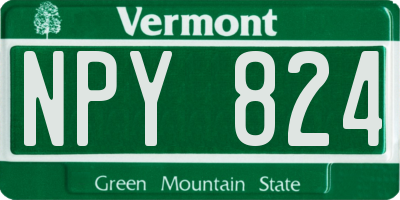 VT license plate NPY824