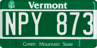 VT license plate NPY873