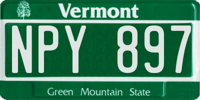 VT license plate NPY897