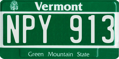 VT license plate NPY913