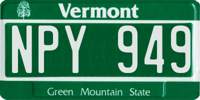 VT license plate NPY949