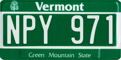 VT license plate NPY971
