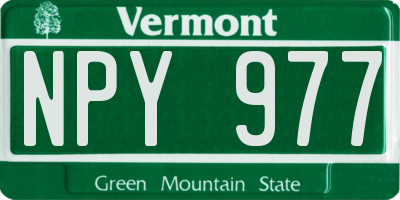 VT license plate NPY977
