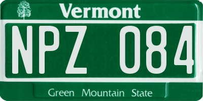 VT license plate NPZ084