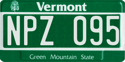 VT license plate NPZ095