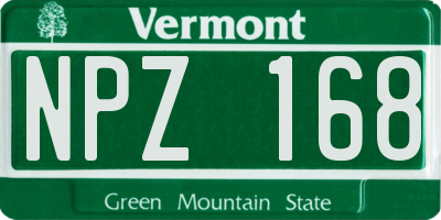 VT license plate NPZ168