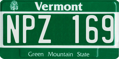 VT license plate NPZ169