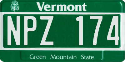 VT license plate NPZ174