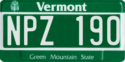 VT license plate NPZ190