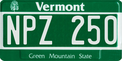 VT license plate NPZ250
