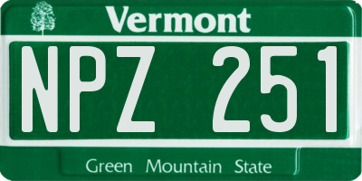 VT license plate NPZ251