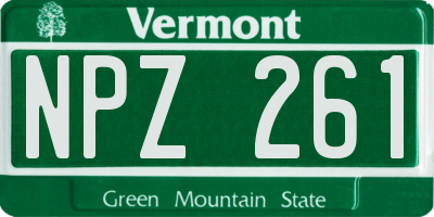 VT license plate NPZ261