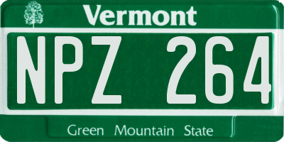VT license plate NPZ264